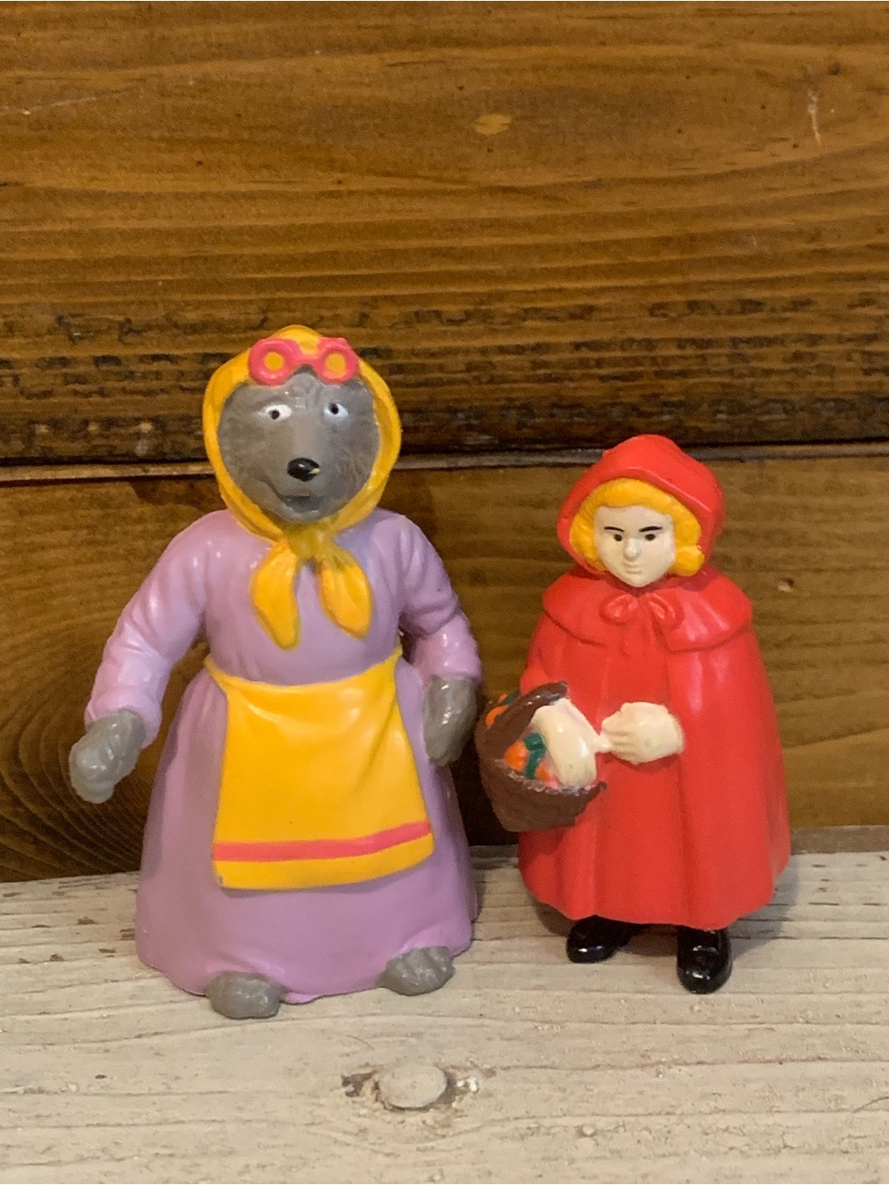 Vintage 1988 Funrise Little Red Riding Hood the Big Bad Wolf Collectable Toy Set